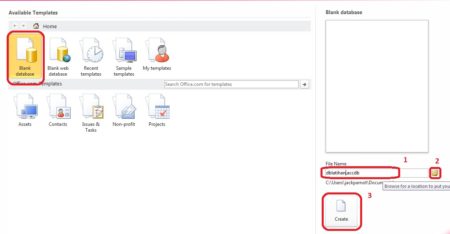 database baru access