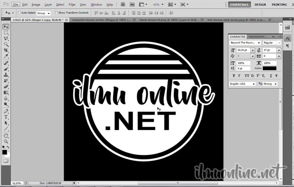  Cara  Membuat  Logo  di Photoshop 15 Ilmu Online 