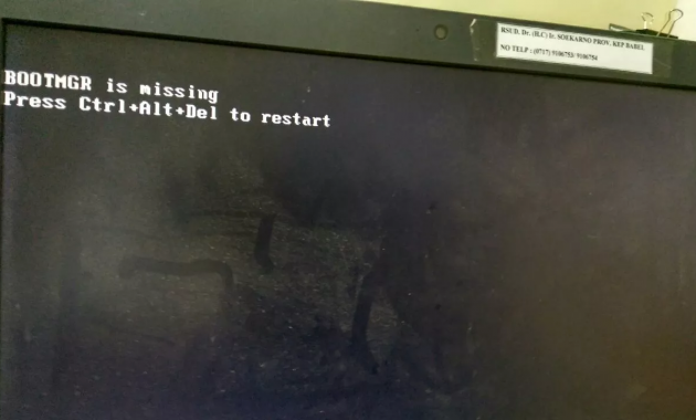 cara mengatasi bootmgr is missing di Windows