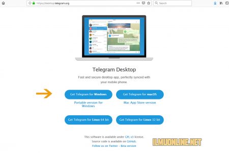 ara install telegram di komputer