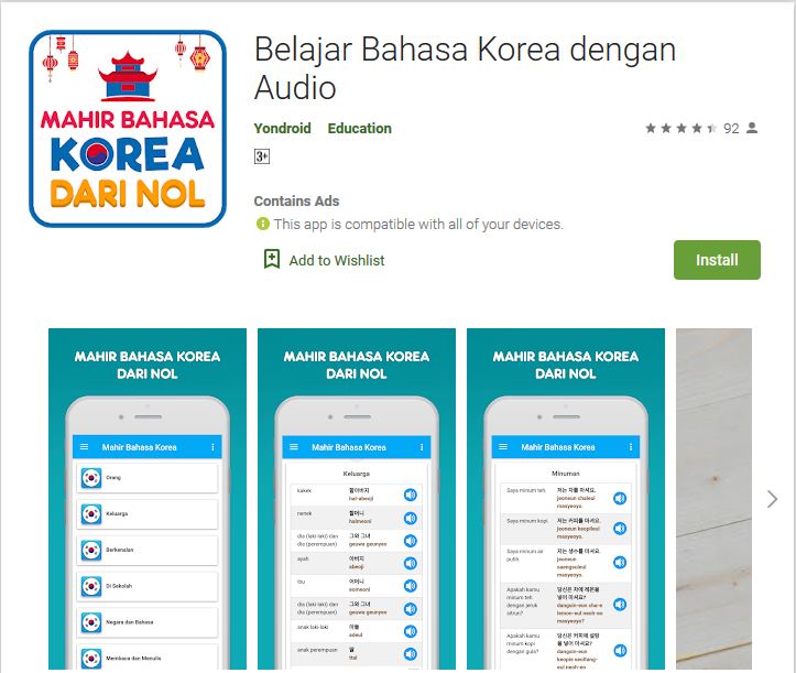 Aplikasi Untuk Belajar Bahasa Korea