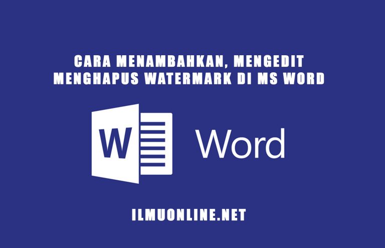 Cara Membuat Watermark di Word