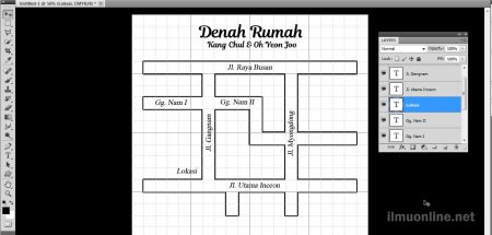 Cara buat Denah Rumah di Photoshop