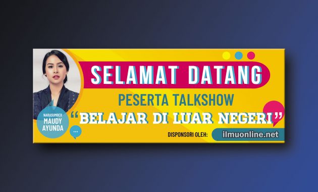 contoh spanduk selamat datang format corel