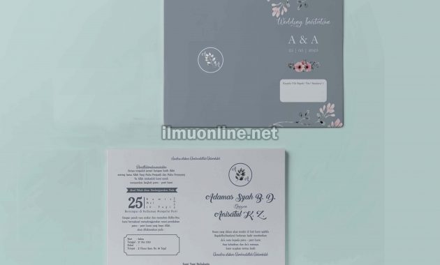 Download desain undangan pernikahan elegan cdr