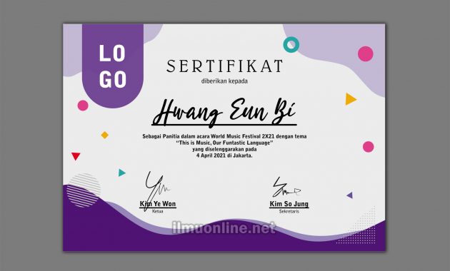 Download 25 Template Sertifikat Cdr Coreldraw Goliketrik Riset 2064