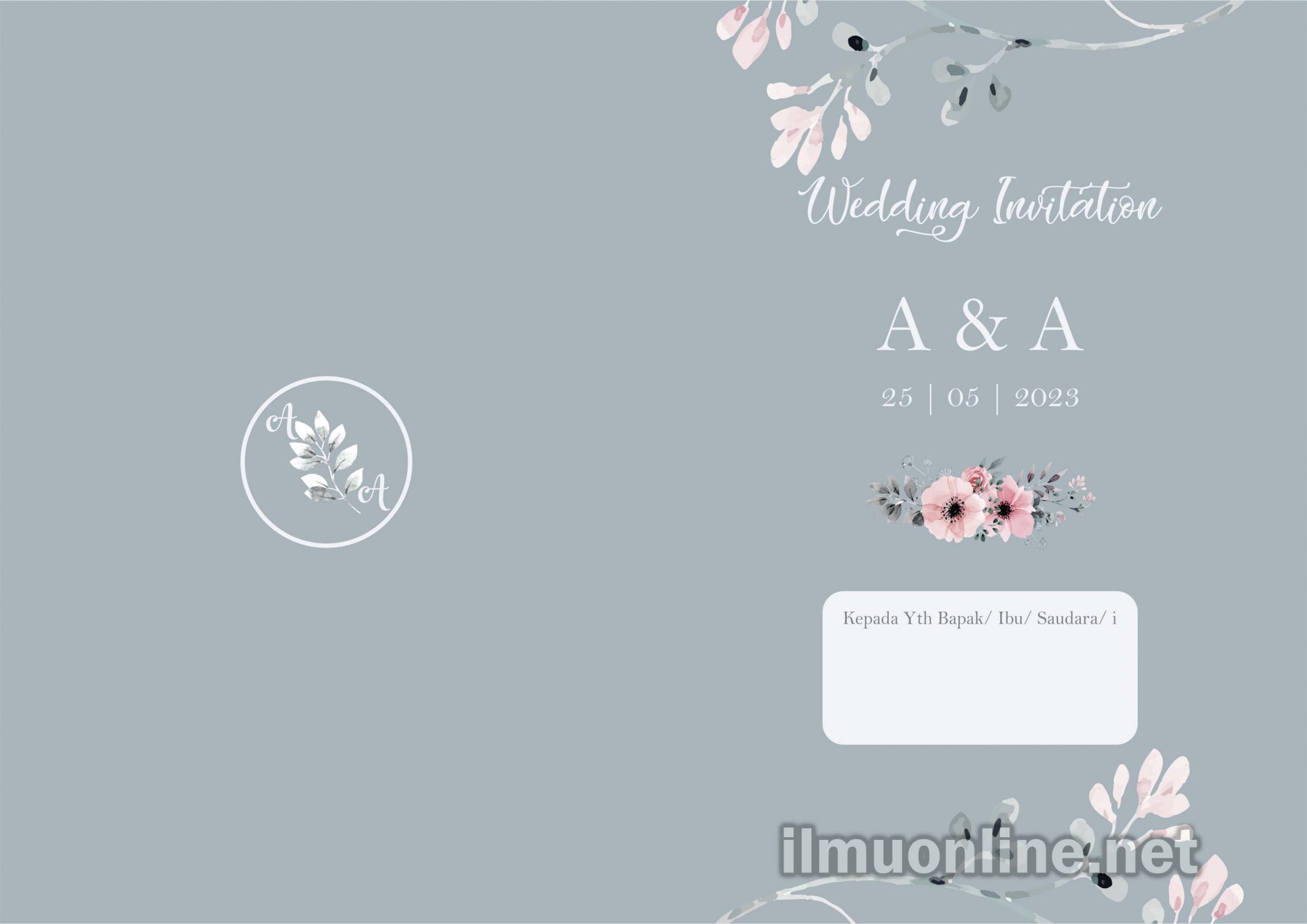 √ Download Desain Undangan Pernikahan Elegan CDR