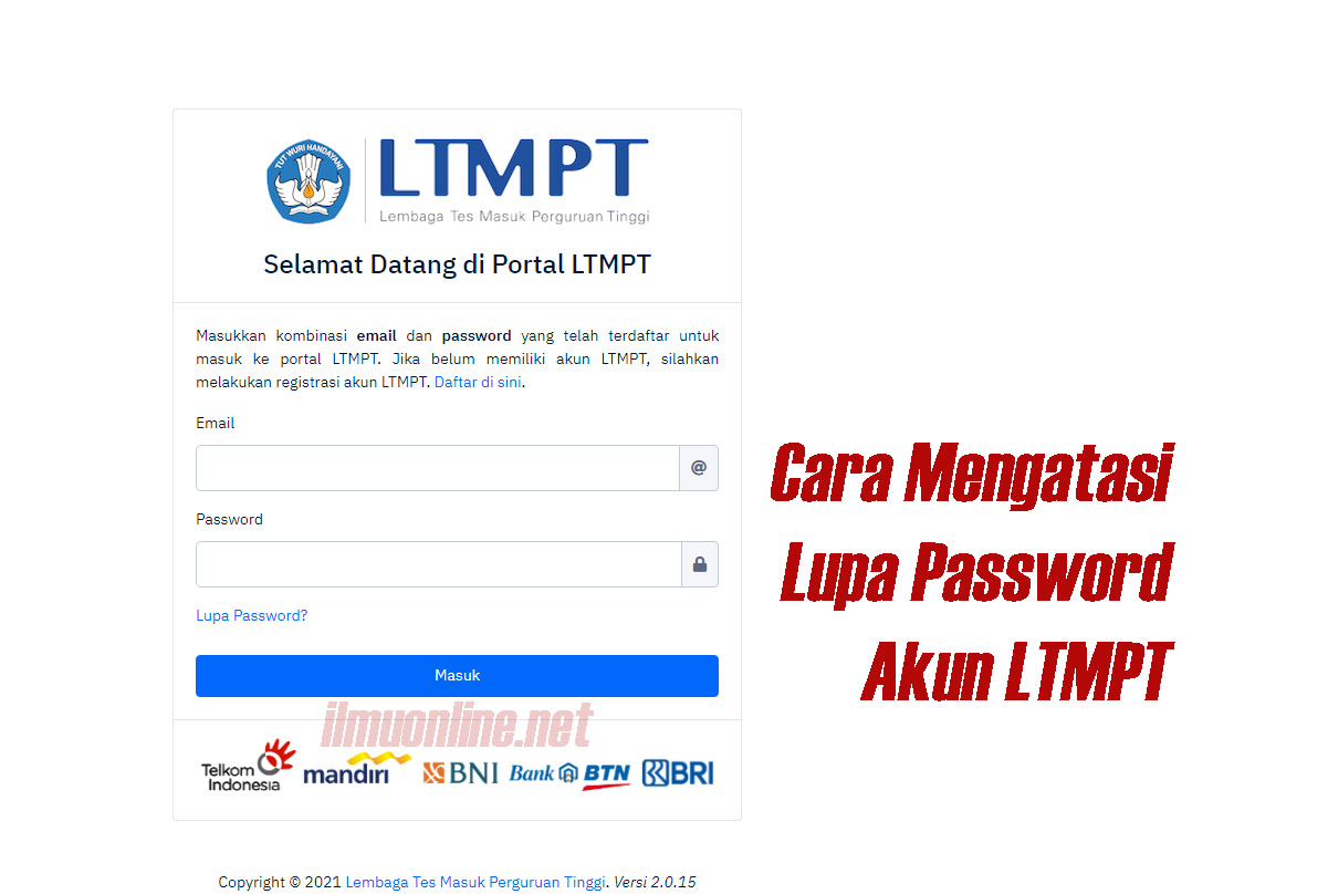 Cara Mengatasi Lupa Password Akun LTMPT